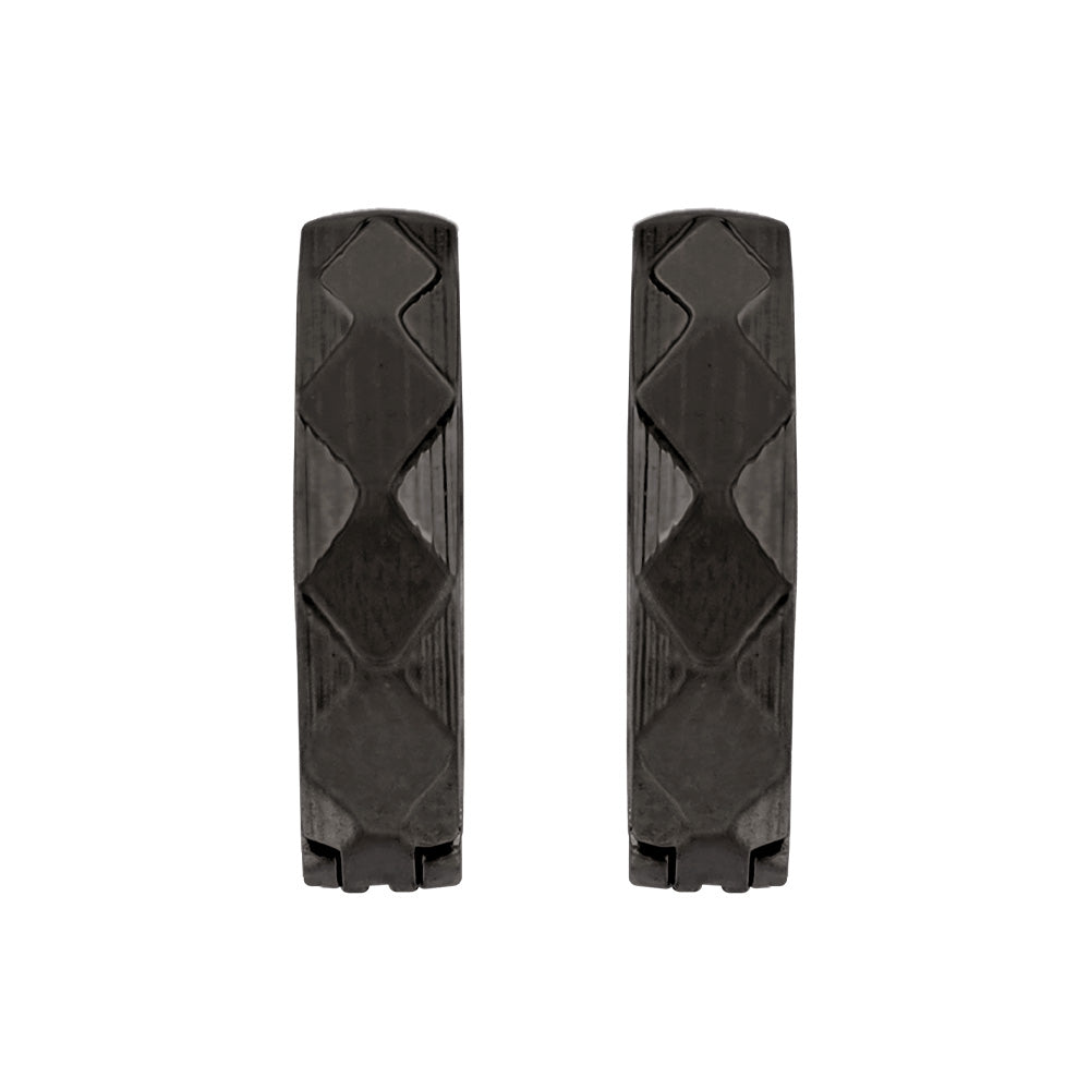 Faceted Clip On Hoop Earrings