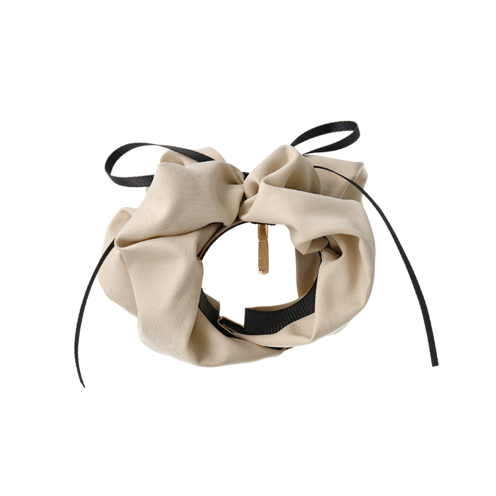 Skinny Bow Ruffle Wrap Pony Hook