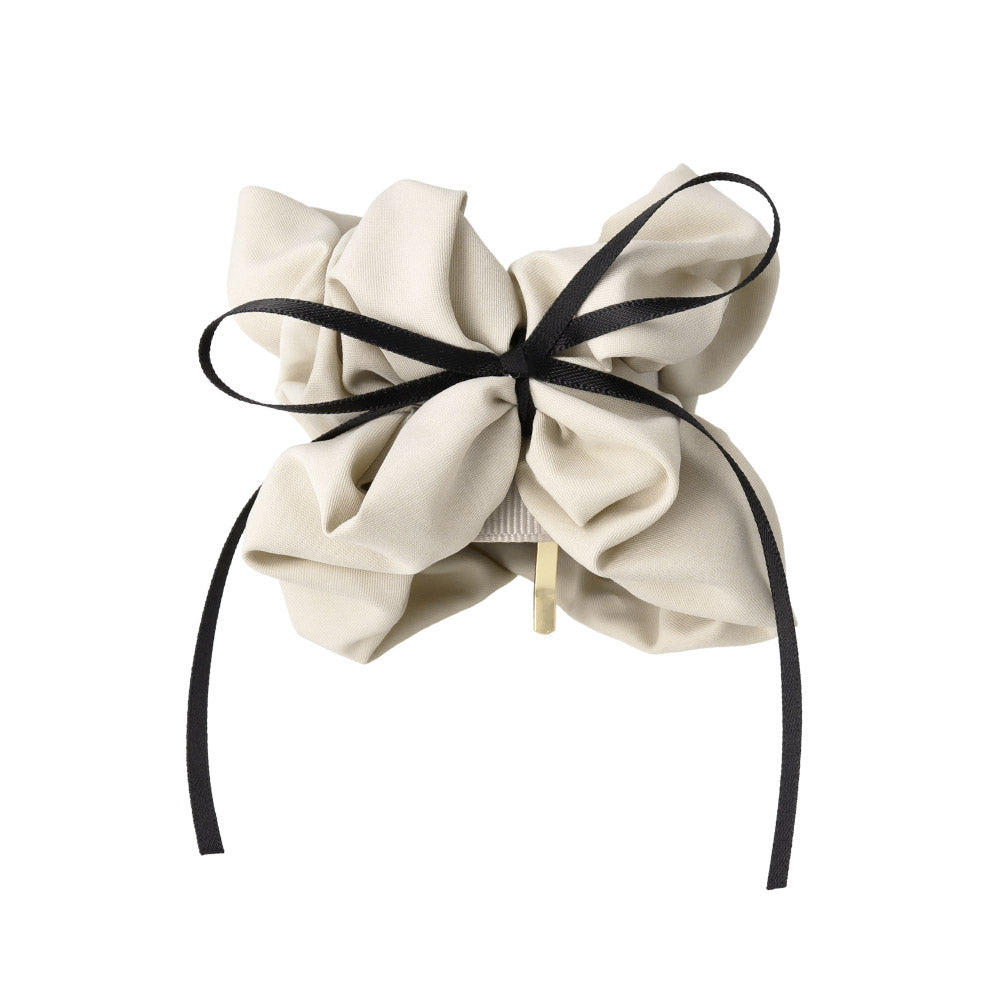 Skinny Bow Ruffle Wrap Pony Hook