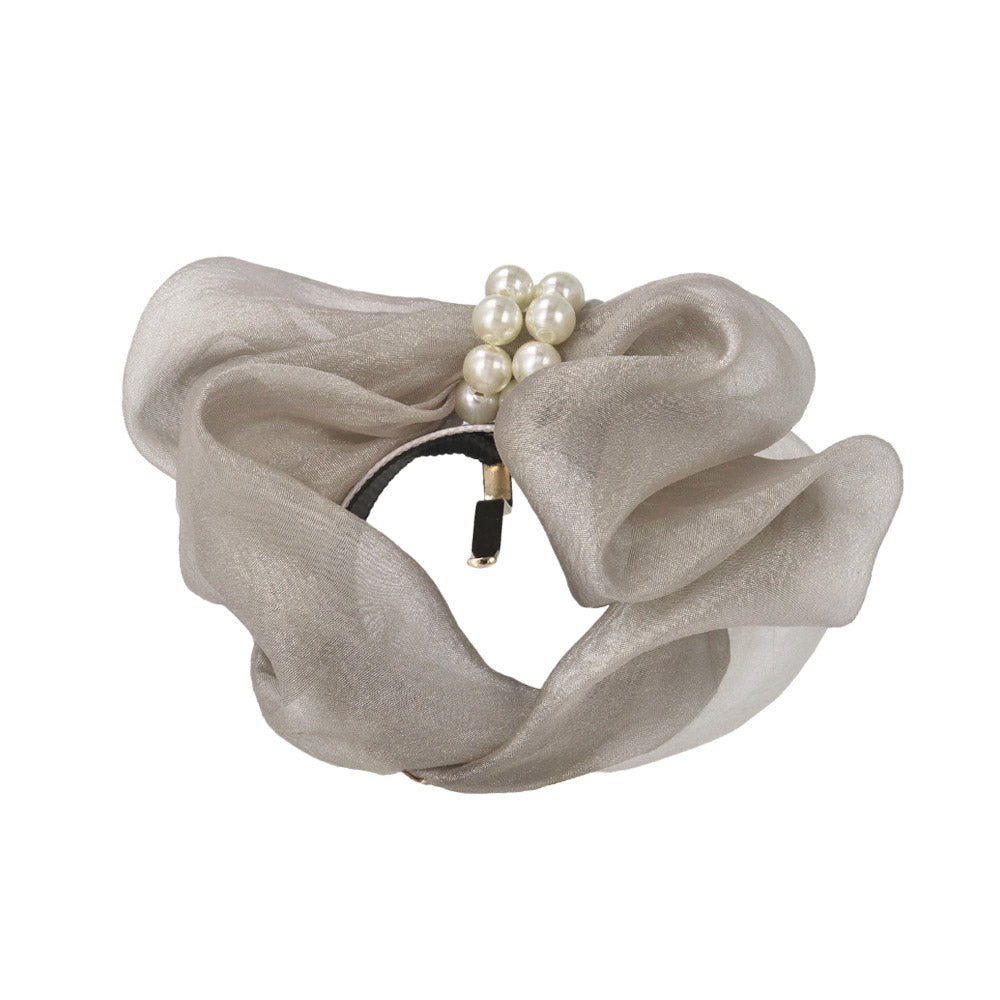 Pearlized Ruffle Wrap Pony Hook