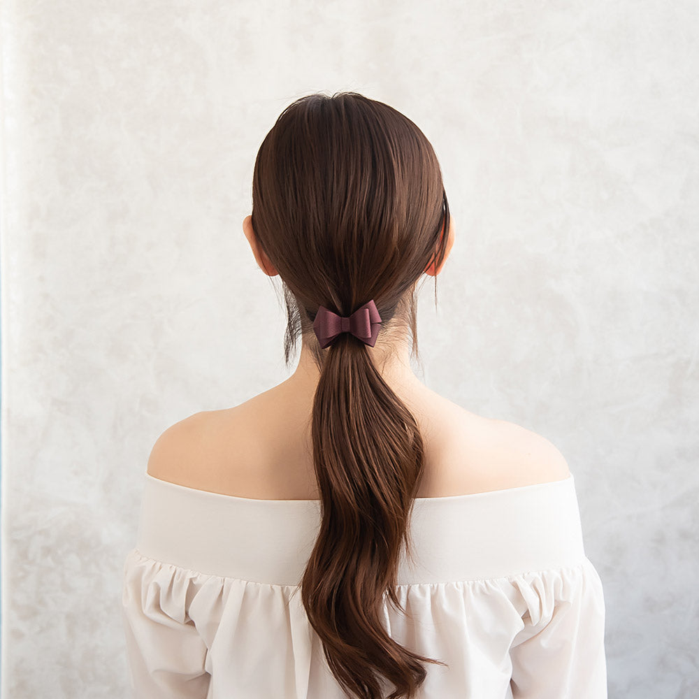 Layered Grosgrain Bow Pony Hook