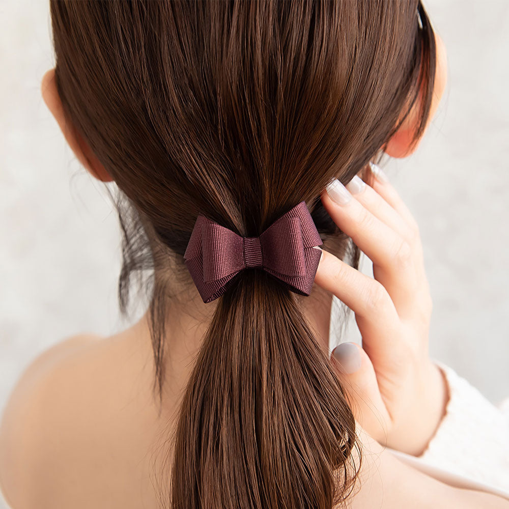 Layered Grosgrain Bow Pony Hook