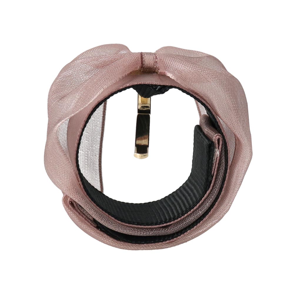 Sheer Bow Snap Band Pony Hook