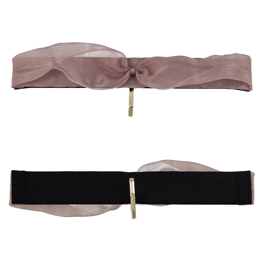 Sheer Bow Snap Band Pony Hook