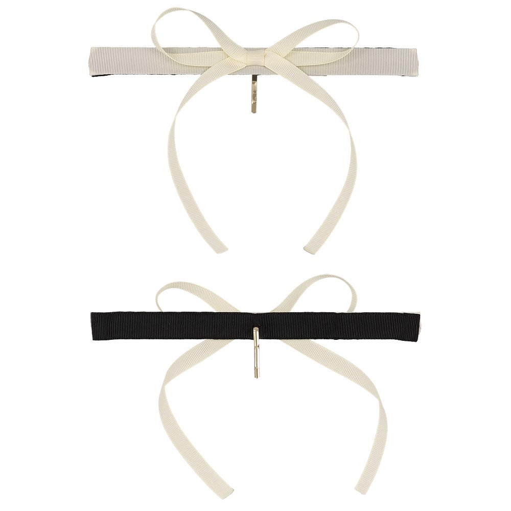 Grosgrain Bow Snap Band Pony Hook