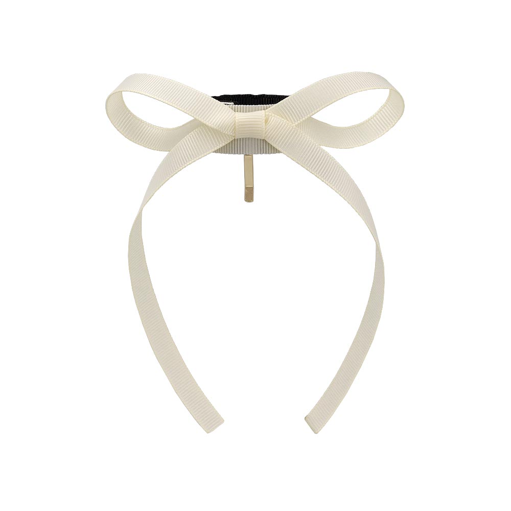 Grosgrain Bow Snap Band Pony Hook
