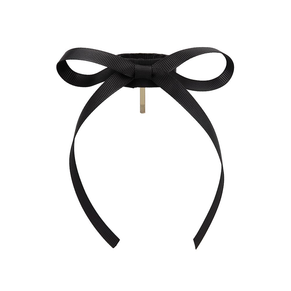Grosgrain Bow Snap Band Pony Hook