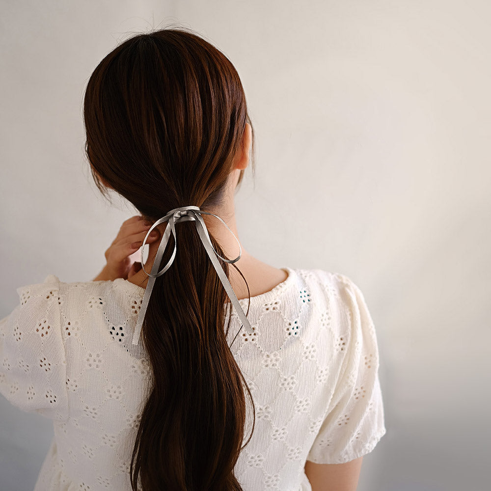 Skinny Bow Snap Band Pony Hook