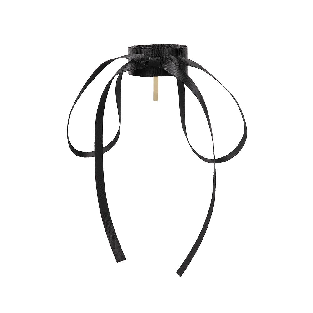 Skinny Bow Snap Band Pony Hook