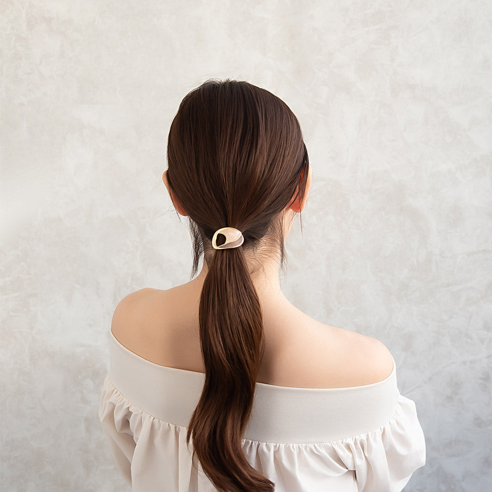 Fuzzy Metallic and Bow Hair Elastic Pack