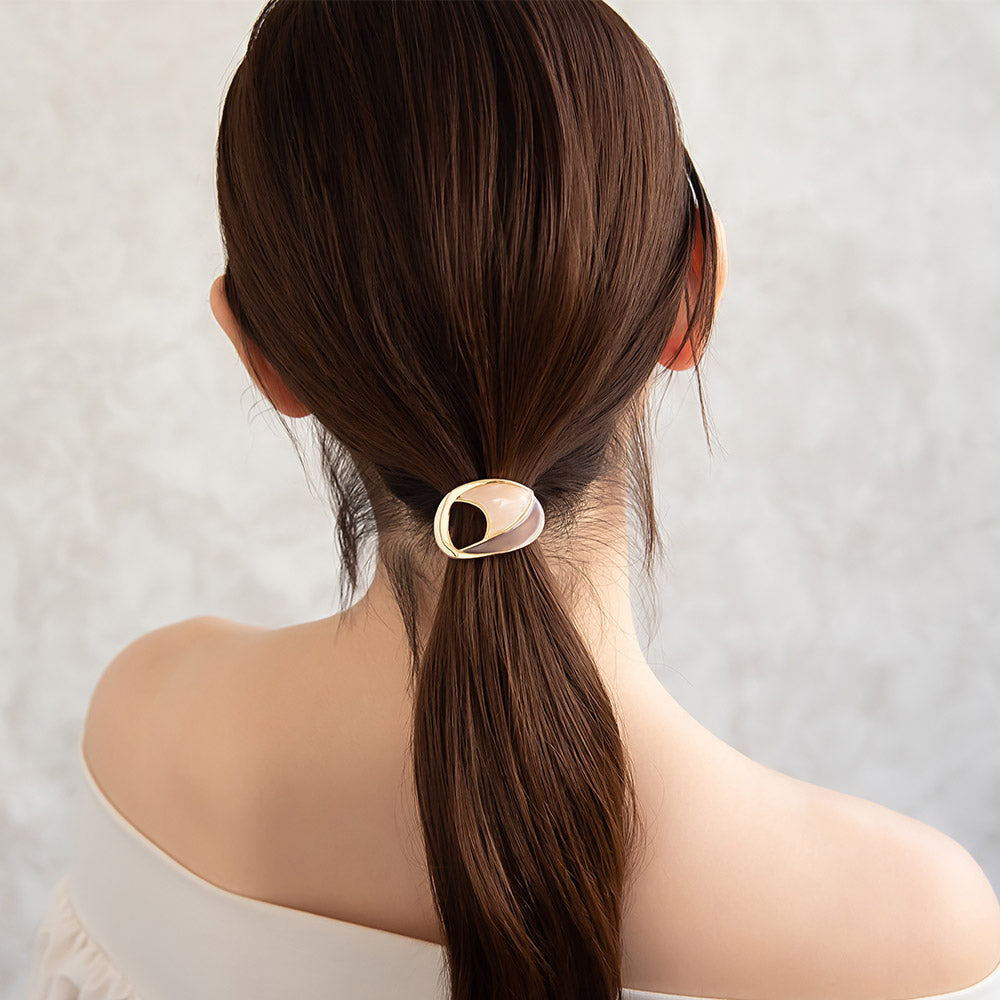 Fuzzy Metallic and Bow Hair Elastic Pack