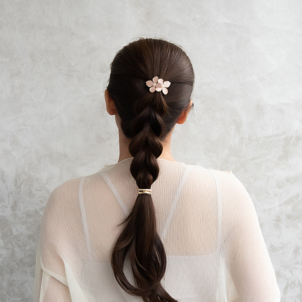 Muted Flower Pony Hook Set