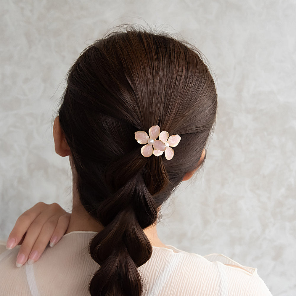 Muted Flower Pony Hook Set
