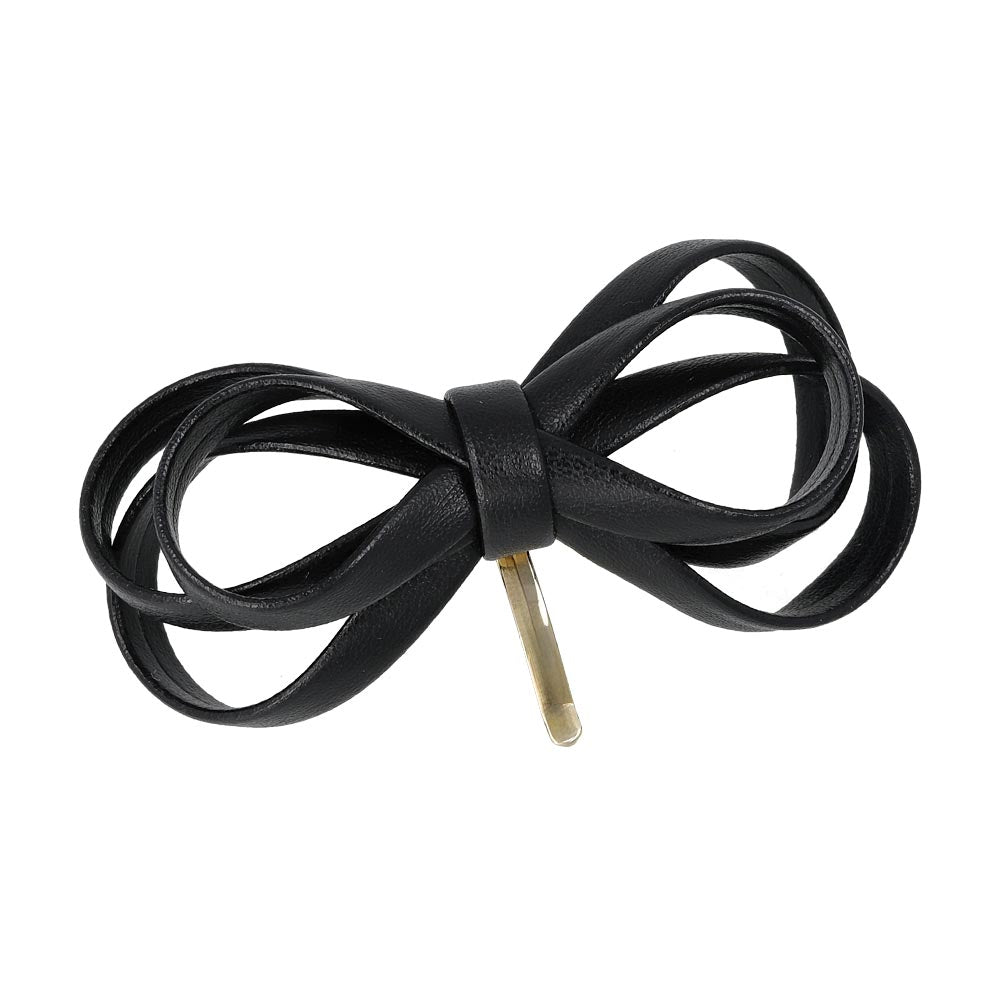 Faux Leather Bow Pony Hook