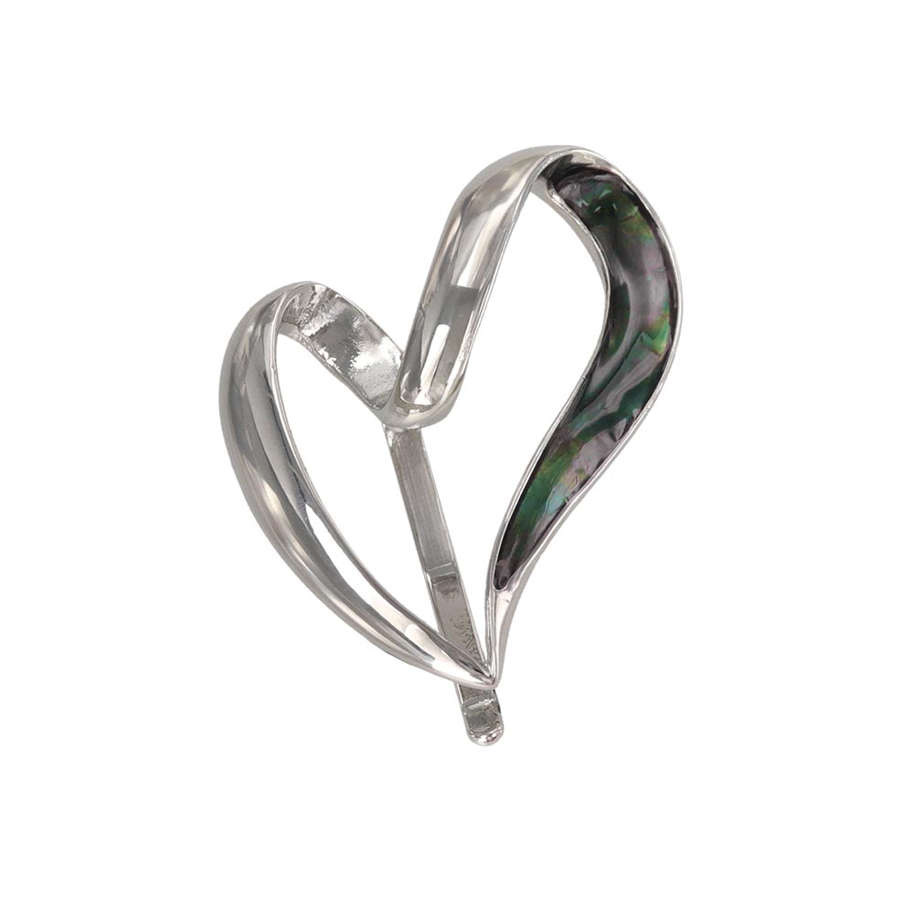 Wavy Shell Heart Pony Hook