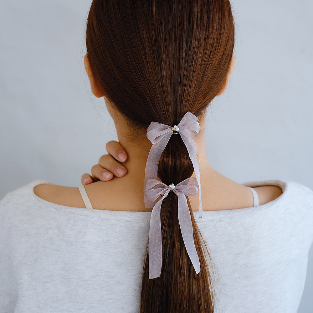 Sheer Long Tail Bow Pony Hook