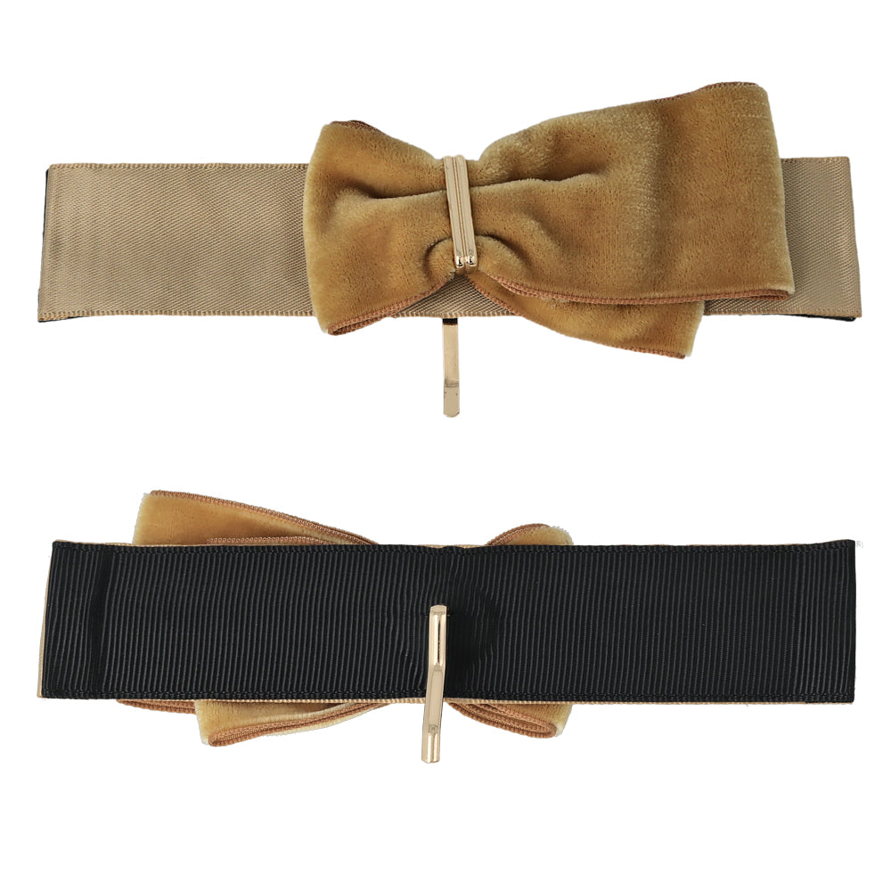 Asymmetrical Velvet Bow Pony Hook