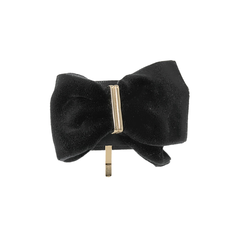 Asymmetrical Velvet Bow Pony Hook