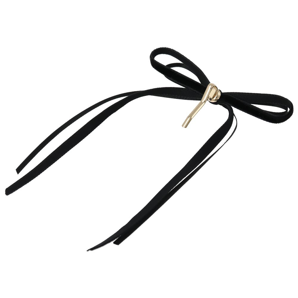 Skinny Velvet Bow Pony Hook Set