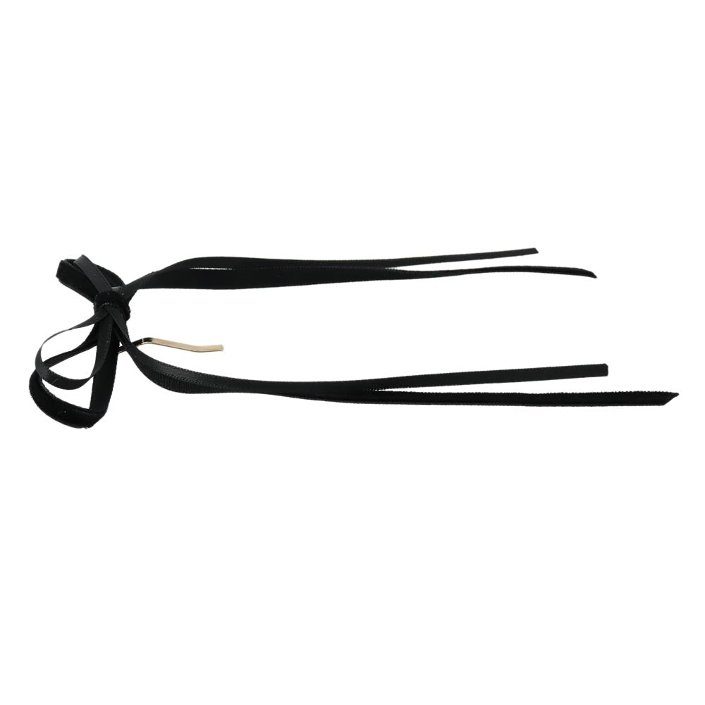 Skinny Velvet Bow Pony Hook Set