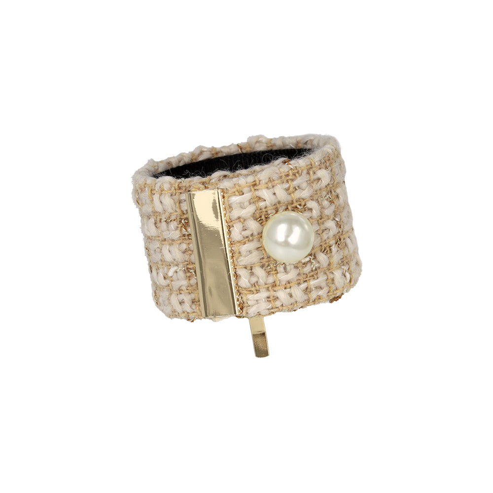 Tweed Snap Band Pony Hook