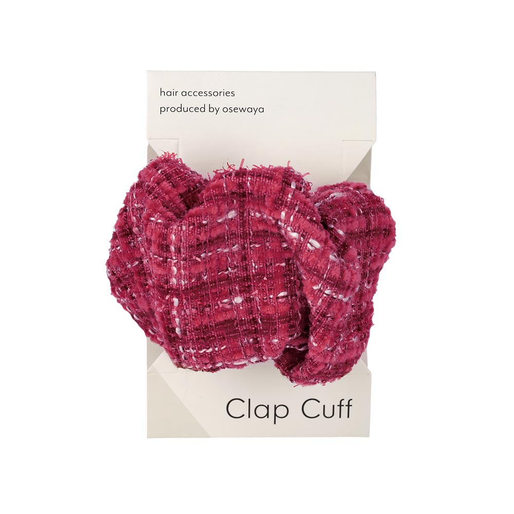 Ruffle Tweed Snap Band Pony Hook