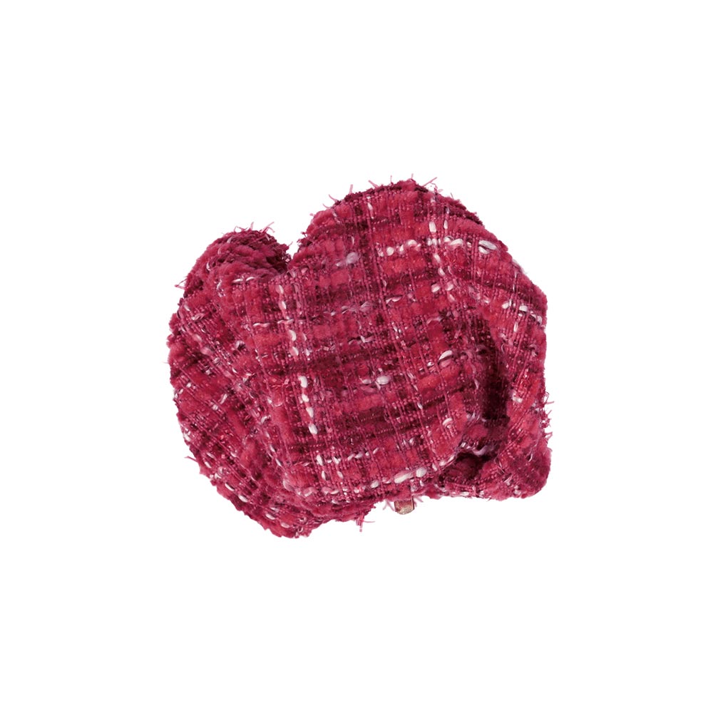 Ruffle Tweed Snap Band Pony Hook