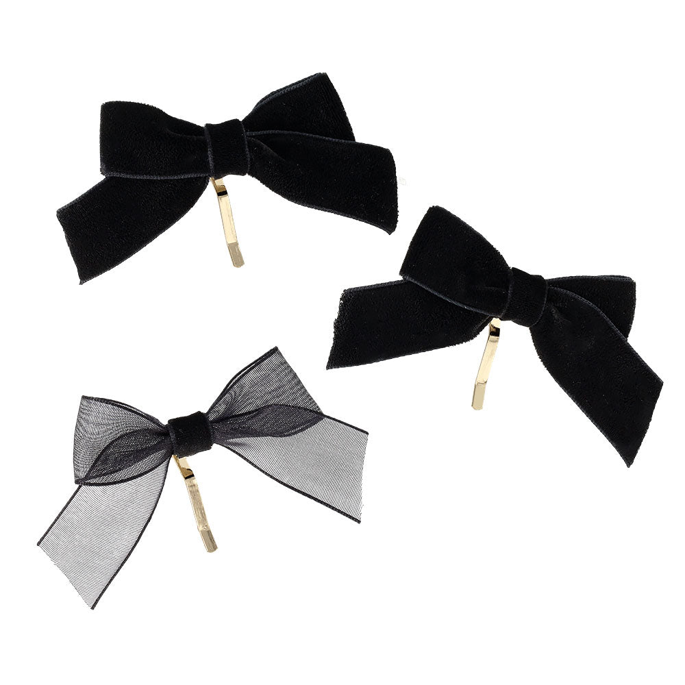Velvet Bow Pony Hook Set