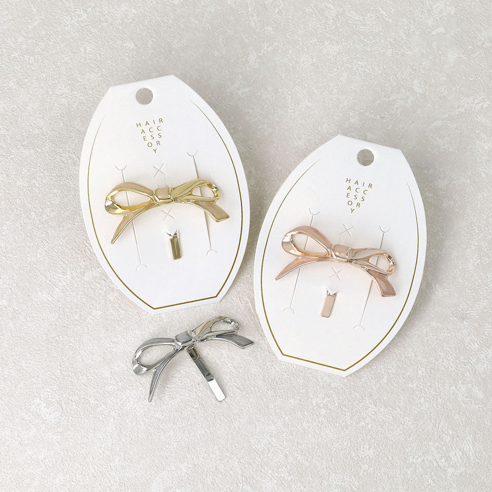 Asymmetric Skinny Bow Pony Hook