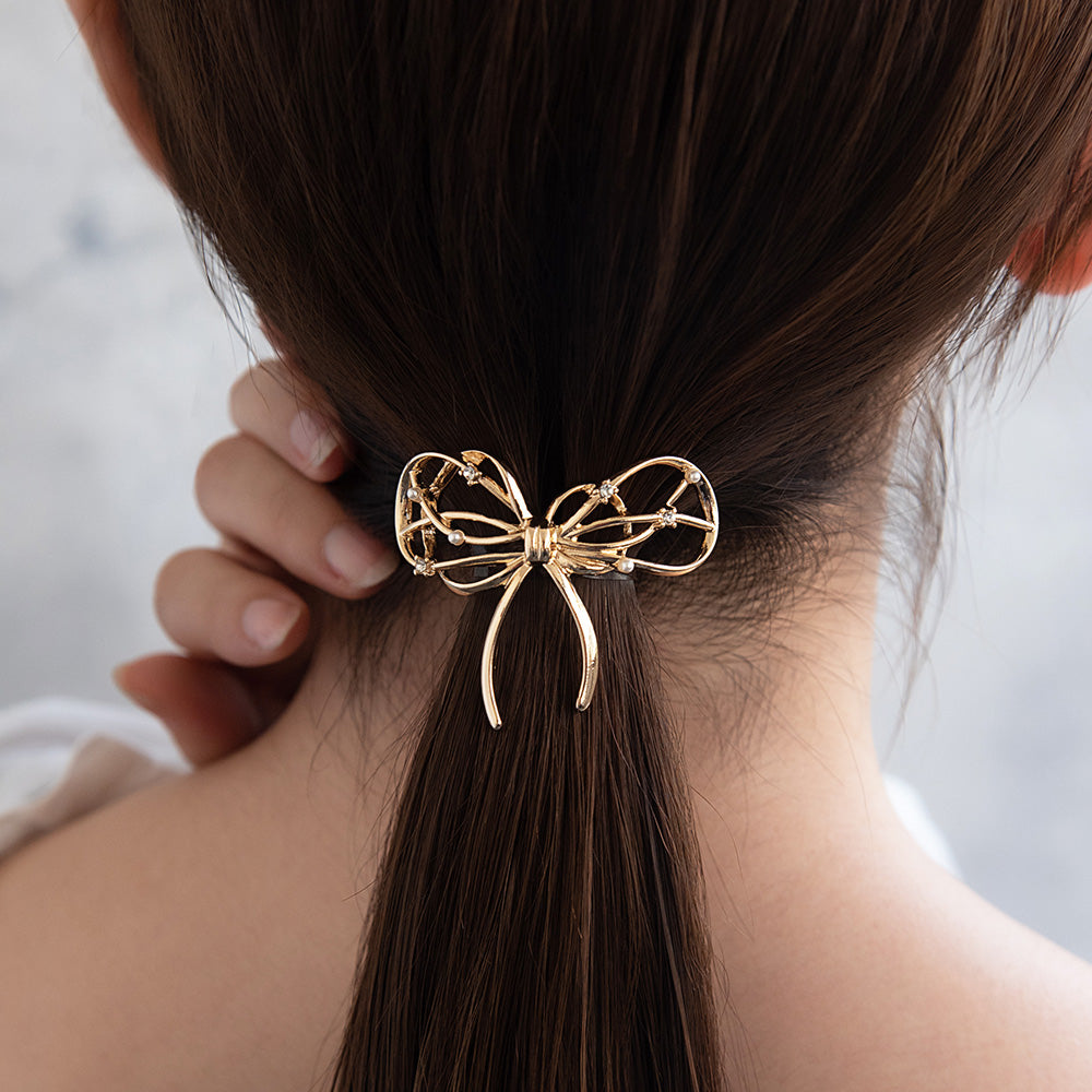 Skinny Layered Bow Pony Hook