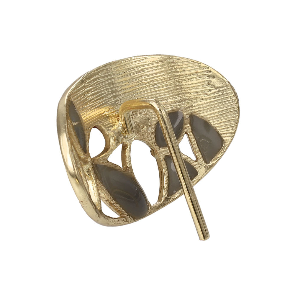 Velvet and Floral Detail Oval Pony Hook