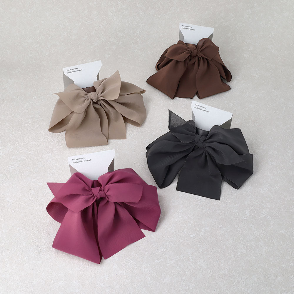 Drapey Bow Snap Band Pony Hook - osewaya