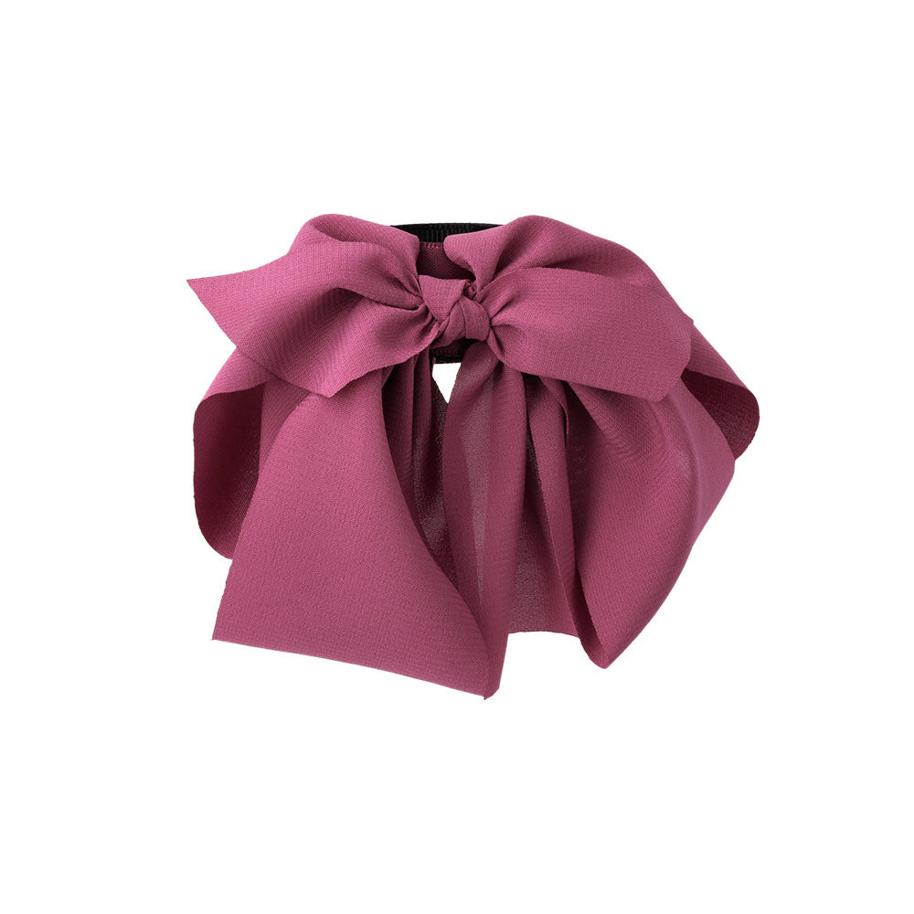 Drapey Bow Snap Band Pony Hook