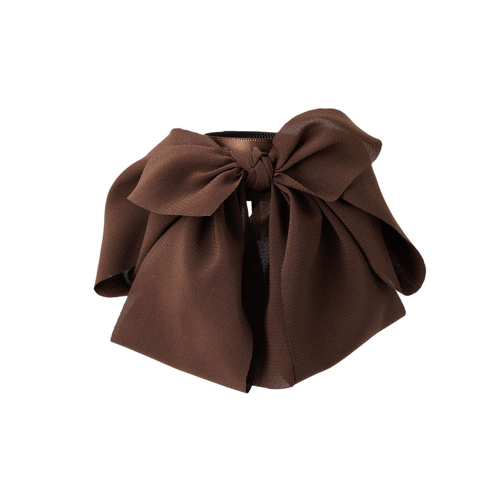 Drapey Bow Snap Band Pony Hook