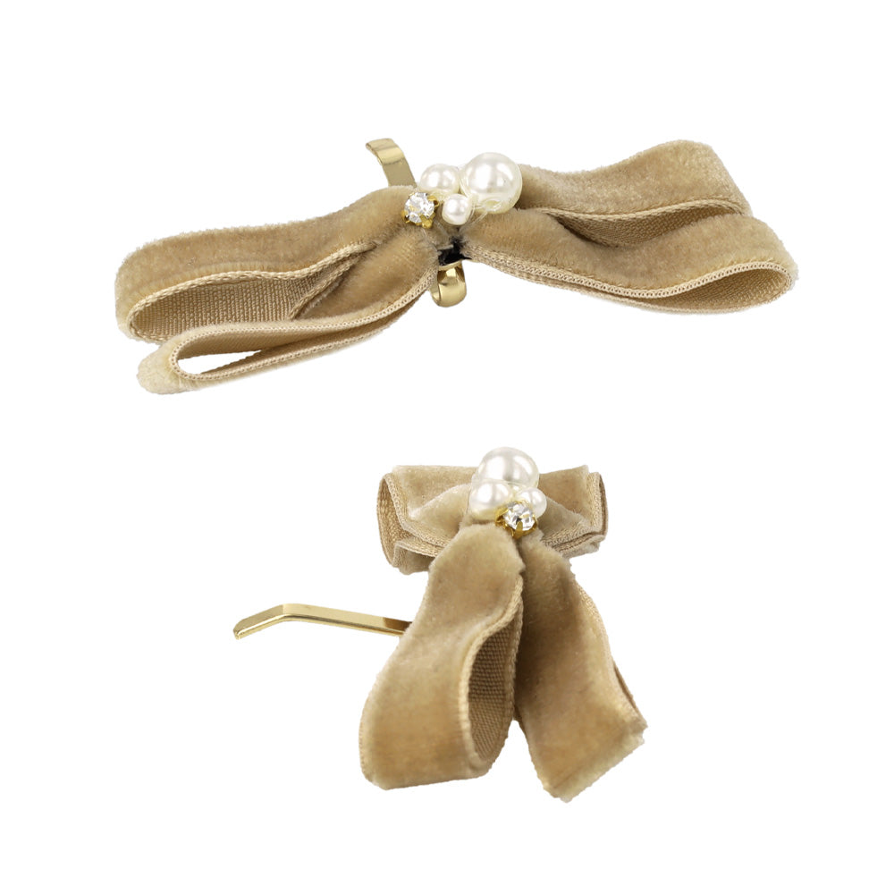 Velvet Bow Pony Hook Set