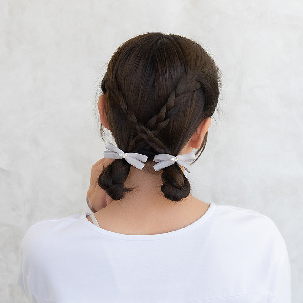 Velvet Bow Pony Hook Set