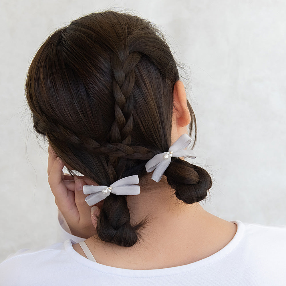 Velvet Bow Pony Hook Set