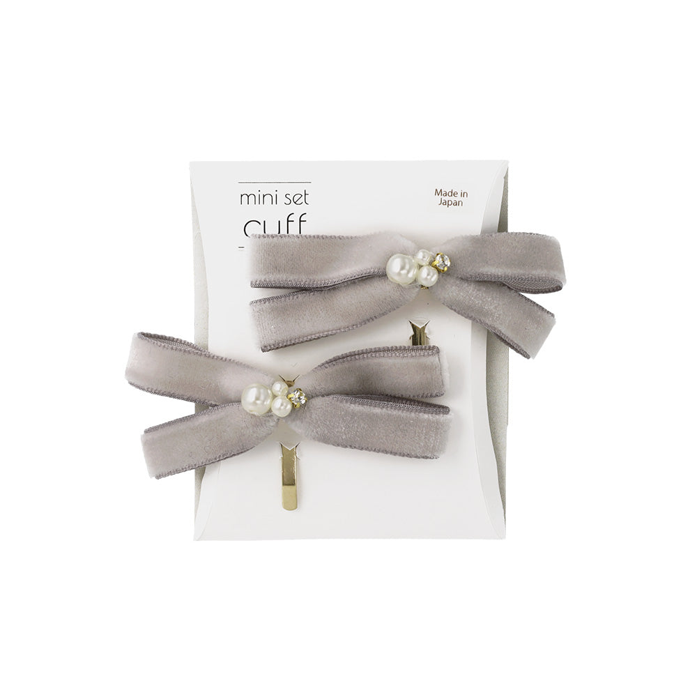 Velvet Bow Pony Hook Set