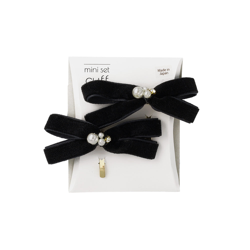 Velvet Bow Pony Hook Set