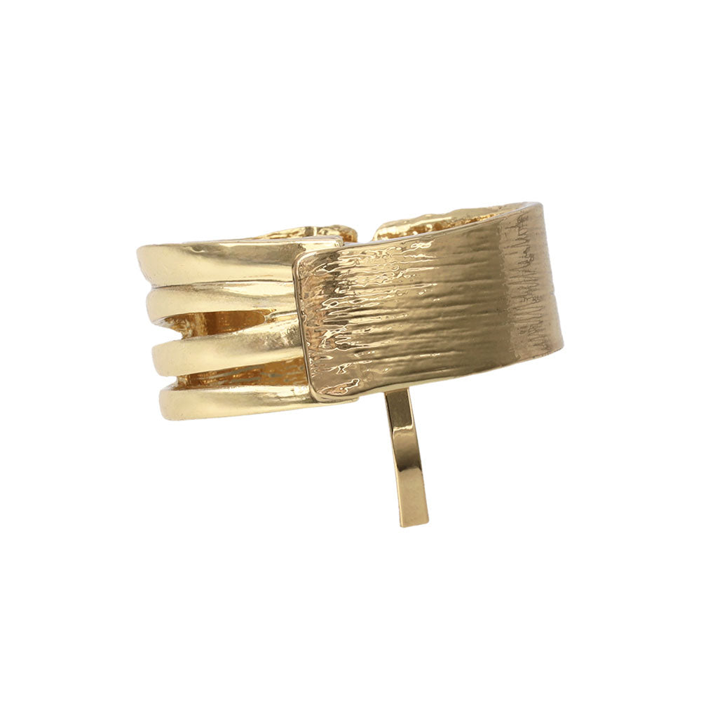 Textured Metal Cuff Pony Hook
