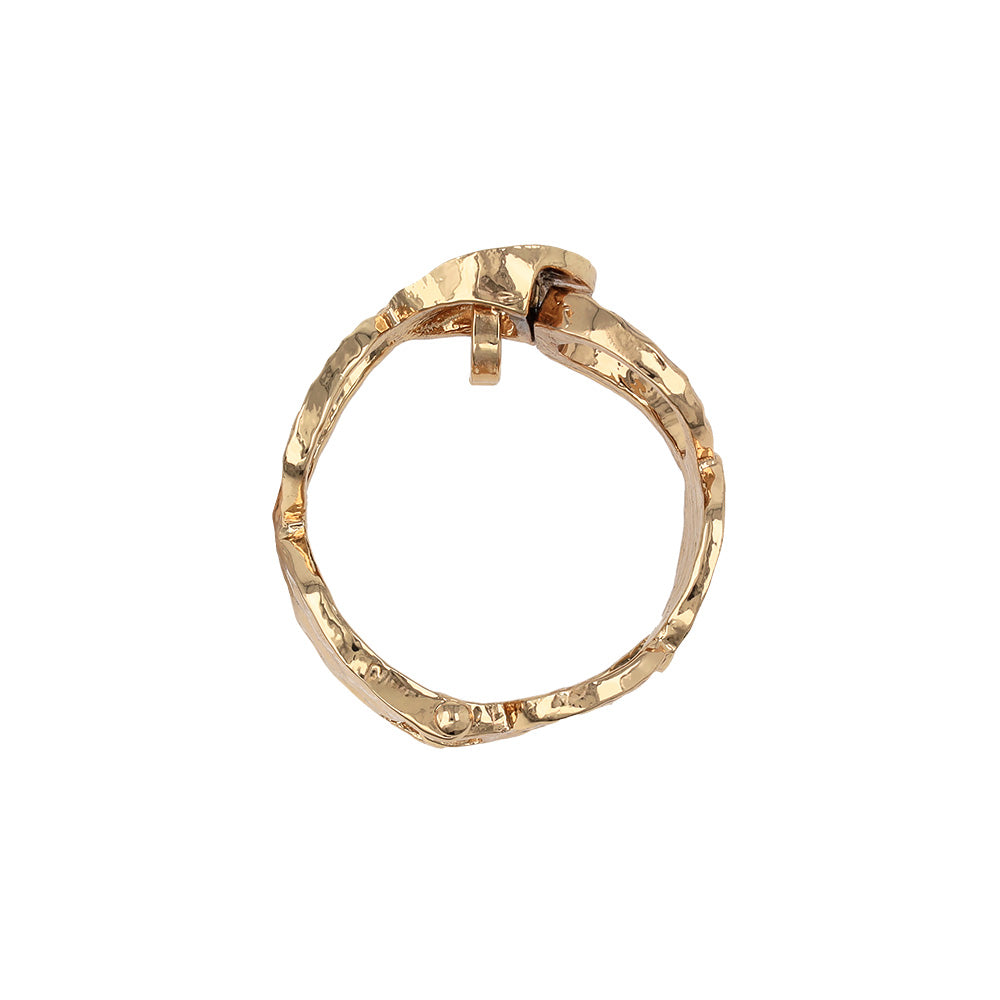 Textured Circle Cuff Pony Hook