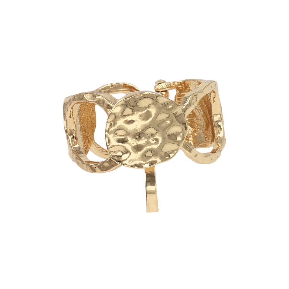Textured Circle Cuff Pony Hook