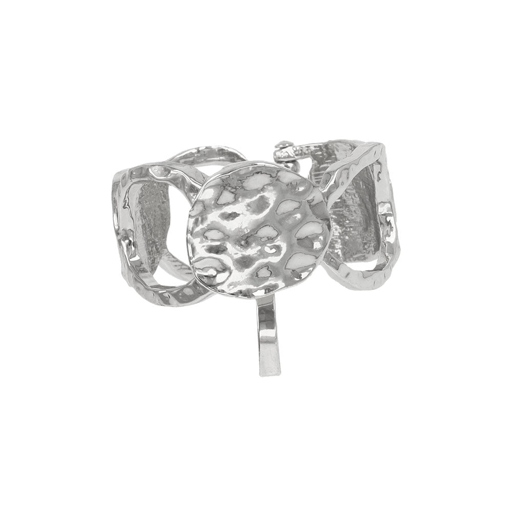 Textured Circle Cuff Pony Hook