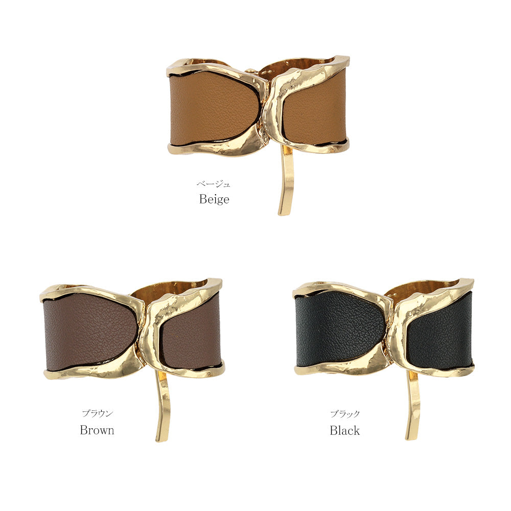 Faux Leather Cuff Pony Hook
