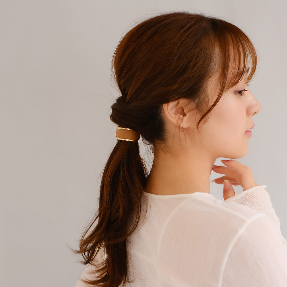 Faux Leather Cuff Pony Hook