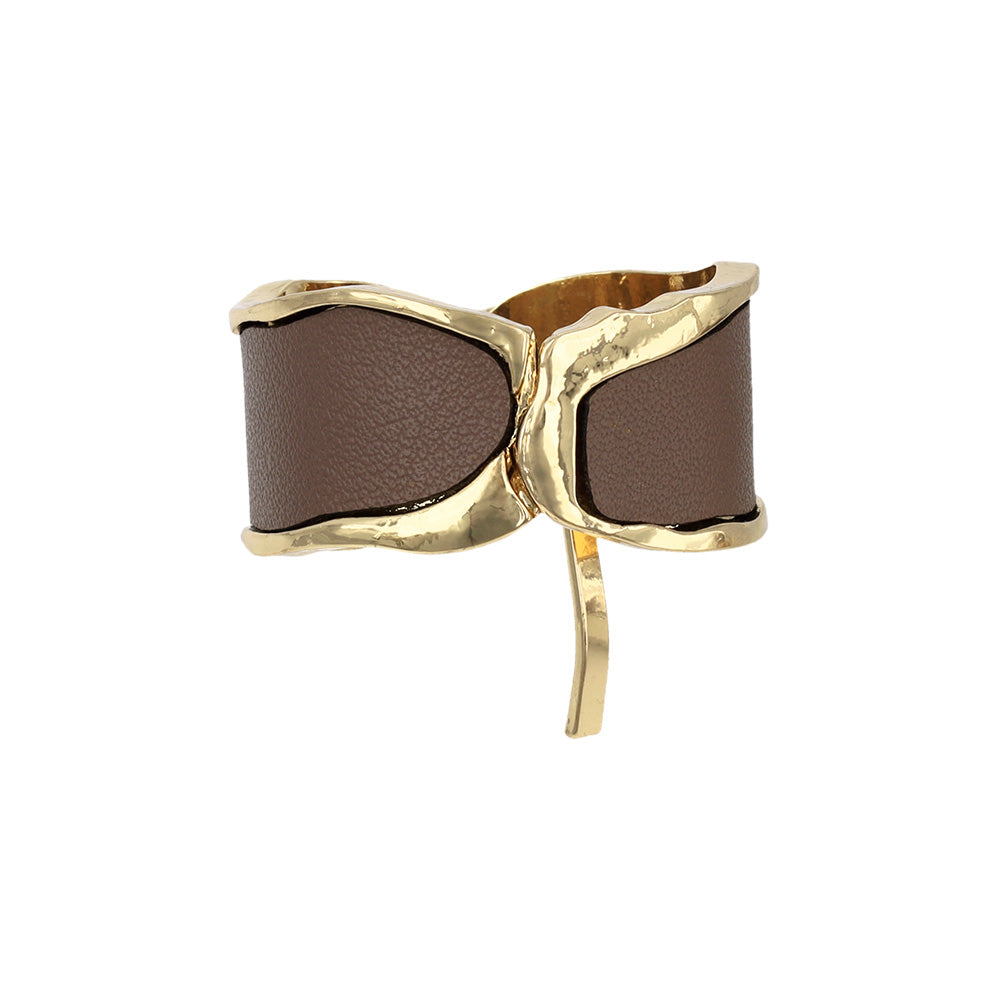 Faux Leather Cuff Pony Hook