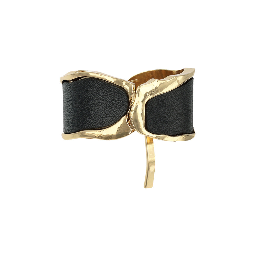 Faux Leather Cuff Pony Hook