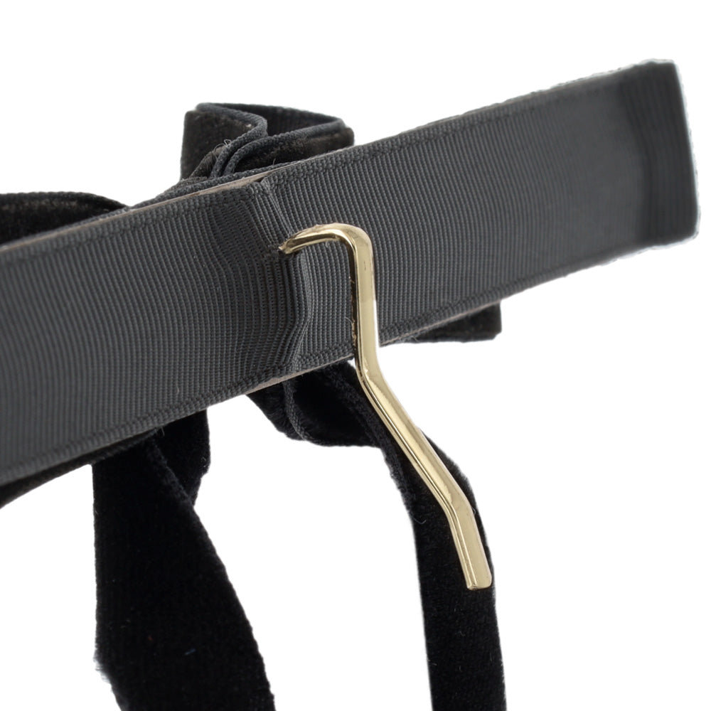 Thin Velvet Bow Pony Hook