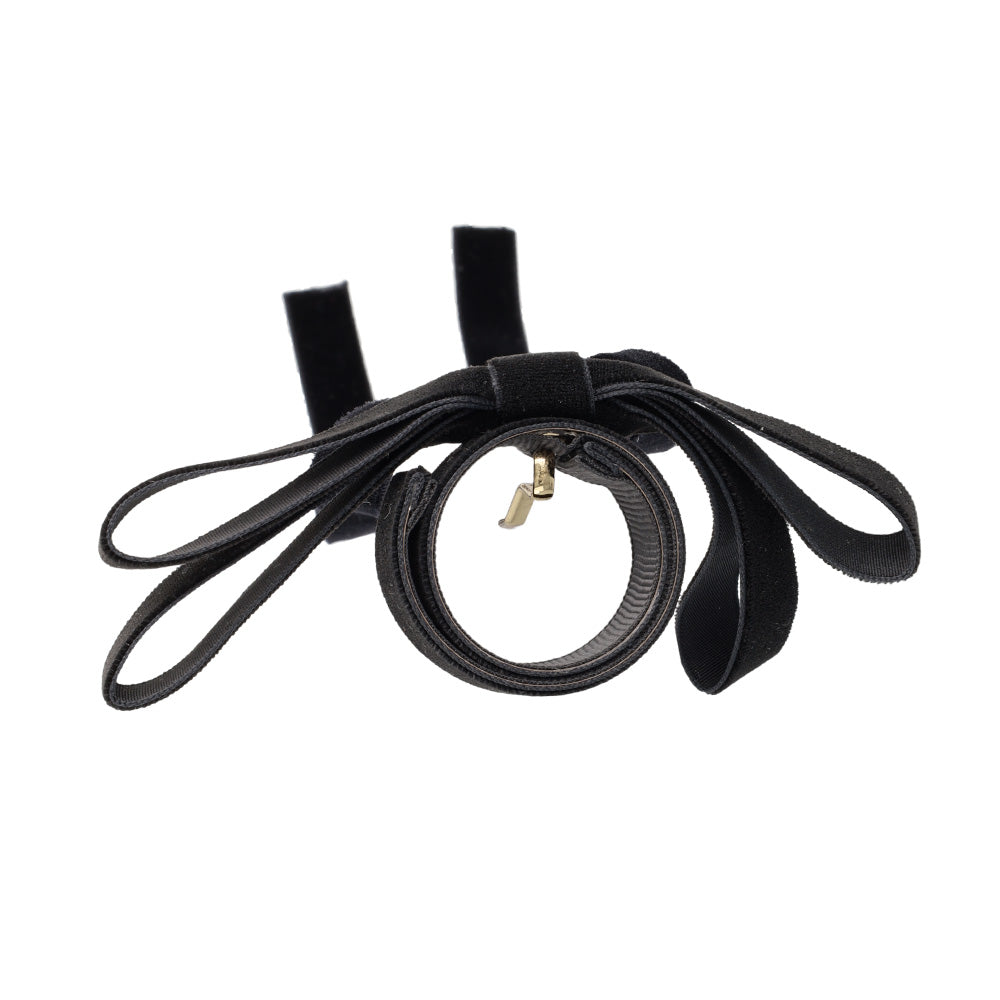 Thin Velvet Bow Pony Hook