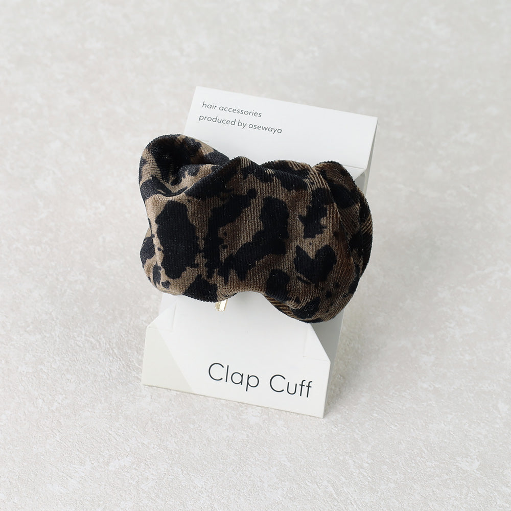 Leopard Pattern Ruffle Band Pony Hook